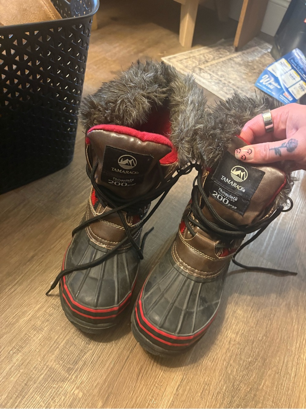 Tamarack Insulated Winter Boots in Buffalo Check print